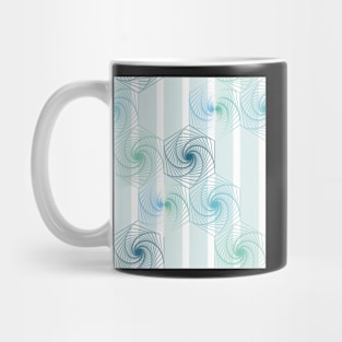 Futuristic gentle hexagons in mint Mug